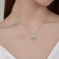 wholesale 925 Sterling Silver Heart Angel & Rose Gold Dragon Pendant Necklace for Girls Women Teens s-0-1