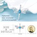 wholesale 925 Sterling Silver Turquoise Dragonfly Necklace Celtic Jewelry for Women Girls-0-6