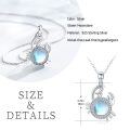 wholesale 925 Sterling Silver Moonstone Pendant Necklaces for Teen Girls - Cancer Zodiac s-0-2