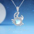 wholesale 925 Sterling Silver Moonstone Pendant Necklaces for Teen Girls - Cancer Zodiac s-0-6