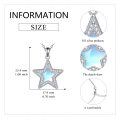 wholesale 925 Sterling Silver Moonstone Star Necklace with Celtic Knot Design for Women and Men-0-2