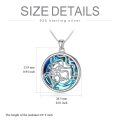 wholesale 925 Sterling Silver Blue Crystal Infinity Love Heart Pendant Necklace Gifts for Teenage Girls and Moms-0-2