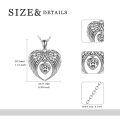 wholesale 925 Sterling Silver Heart-Shaped CZ Angel Wing Pendant Necklace - Christmas Gifts for Her-0-2