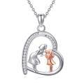 wholesale 925 Sterling Silver Heart Pendant with Mother and Child Design - Perfect Mothers Day Gift-0-0