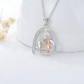 wholesale 925 Sterling Silver Heart Pendant with Mother and Child Design - Perfect Mothers Day Gift-0-3
