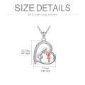 wholesale 925 Sterling Silver Heart Pendant with Mother and Child Design - Perfect Mothers Day Gift-0-5