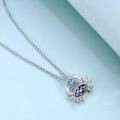 wholesale 925 Sterling Silver Abalone Shell Crab Pendant Necklace for Women Girls-0-1