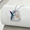 wholesale 925 Sterling Silver Hummingbird Daisy Pet Cremation Jewelry Urn Pendant Necklace for Ashes Women Girls 43mm-0-3