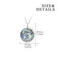 wholesale 925 Sterling Silver Abalone Shell Tree of Life Pendant Necklace 18 Chain-0-2