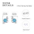 wholesale 925 Sterling Silver Aqua Blue Crystal Snail Stud Earrings for Women-0-2