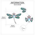 wholesale 925 Sterling Silver Dragonfly Pendant with Enamel Wings and Moonstone Centerpiece for Women's Jewelry-0-4