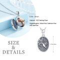 wholesale 925 Sterling Silver Oval Hummingbird Pendant Necklace with Flower Design-0-6