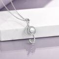 wholesale 925 Sterling Silver Treble Clef Mother of Pearl Shell Pearl Pendant Necklace Musical s for Women-0-3