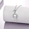 wholesale 925 Sterling Silver Treble Clef Mother of Pearl Shell Pearl Pendant Necklace Musical s for Women-0-4