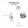 wholesale 925 Sterling Silver Moon & Sloth Pendant Necklace for Women and Girls - I Love You to the Moon and Back -0-3