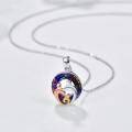 wholesale 925 Sterling Silver Multicolor Crystal Heart Family Necklace for Mother Daughter Son-0-5