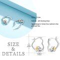 wholesale 925 Sterling Silver Koala Bear Hoop Earrings for Women and Girls - Matching Set with Gold Accents-0-2