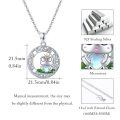 wholesale 925 Sterling Silver Frog Pendant with Crown and Green Stone Luck Charm Necklace for Women Girls Gifts-0-5