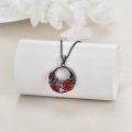 wholesale Black 925 Sterling Silver Rose Tree of Life Urn Pendant with Chain and Funnel Set for Ashes Keepsake  for Women-0-3