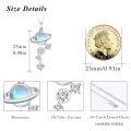 wholesale 925 Sterling Silver Blue Moonstone Galaxy Necklace - Universe Solar System Star Pendant s for Women-0-6
