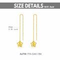 wholesale 18K Gold Starfish Long Chain Threader Earrings for Women Valentines Day Gifts-0-5