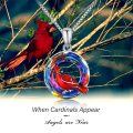 wholesale 925 Sterling Silver Round Crystal Cardinal Pendant Necklace - Red Bird Charm Memory Gift for Her-0-5