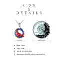wholesale 925 Sterling Silver Round Crystal Cardinal Pendant Necklace - Red Bird Charm Memory Gift for Her-0-6