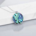 wholesale 925 Sterling Silver Abalone Shell Cat Pentagram Circle Pendant Necklace for Women Girls Mothers Day Gift-0-2