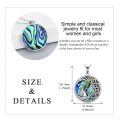wholesale 925 Sterling Silver Abalone Shell Cat Pentagram Circle Pendant Necklace for Women Girls Mothers Day Gift-0-3