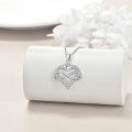 wholesale 925 Sterling Silver Infinity Heart Claddagh Necklace - Irish Love Symbol Charm Pendant for Women and Girls-0-1