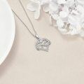 wholesale 925 Sterling Silver Infinity Heart Claddagh Necklace - Irish Love Symbol Charm Pendant for Women and Girls-0-2