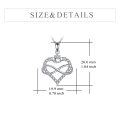 wholesale 925 Sterling Silver Infinity Heart Claddagh Necklace - Irish Love Symbol Charm Pendant for Women and Girls-0-3