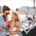 wholesale 925 Sterling Silver Infinity Heart Claddagh Necklace - Irish Love Symbol Charm Pendant for Women and Girls-0-4