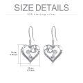 wholesale 925 Sterling Silver Heart-Shaped Elephant Drop Earrings with Cubic Zirconia and Engraved Message Always my mother forever my friend for Mother's Day Gift-0-3