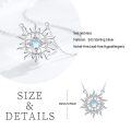 wholesale 925 Sterling Silver Celtic Knot Moonstone Star Pendant Necklace Jewelry-0-6