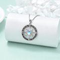 wholesale 925 Sterling Silver Moonstone Compass Pendant Necklace for Women-0-2