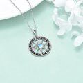 wholesale 925 Sterling Silver Moonstone Compass Pendant Necklace for Women-0-3