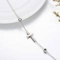 wholesale 925 Sterling Silver 12 Birthstones Faith Hope Love Cross Bracelets Christian Jewelry for Women-0-2