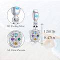 wholesale 925 Sterling Silver Multicolor Crystal Turtle Pendant Charm -0-1