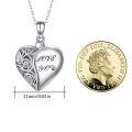 wholesale 925 Sterling Silver Photo Frame Heart Pendant Necklaces for Women Love You Engraved Charm Gifts-0-6
