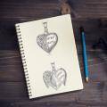 wholesale 925 Sterling Silver Photo Frame Heart Pendant Necklaces for Women Love You Engraved Charm Gifts-0-7