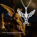 wholesale 925 Sterling Silver Opal Celtic Knot Butterfly Necklace for Women's Gifts-0-6
