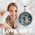wholesale 925 Sterling Silver Abalone Shell Tree of Life Cat Pendant Necklace for Women Wife Girlfriend Mother's Day Gift-0-5