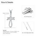 wholesale 925 Sterling Silver Infinity Jesus Cross Necklace with Crown and Angel Wings Pendant-0-4