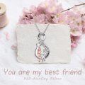 wholesale 925 Sterling Silver Infinity Love Necklace with Opal Star and Sisters Design for Women's Friendship Gifts-0-1
