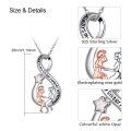 wholesale 925 Sterling Silver Infinity Love Necklace with Opal Star and Sisters Design for Women's Friendship Gifts-0-3