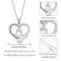 wholesale 925 Sterling Silver Heart & Star Opal I Love You to the Moon and Back Infinity Pendant Necklace for Women-0-4