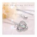 wholesale 925 Sterling Silver Heart & Star Opal I Love You to the Moon and Back Infinity Pendant Necklace for Women-0-6