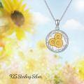 wholesale 925 Sterling Silver Photo Locket with Gold Daisy Flower and Family Picture Pendants Necklaces for Women Girls Gifts-0-5