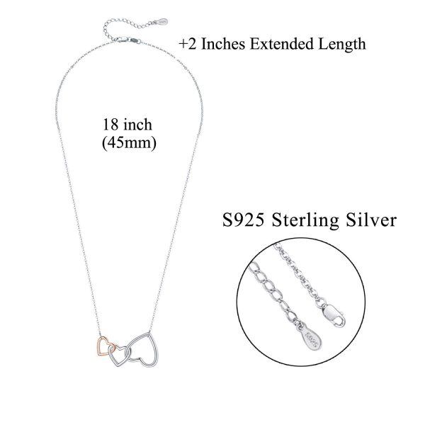 Sterling Silver Two Tone Color Generations Necklace-6